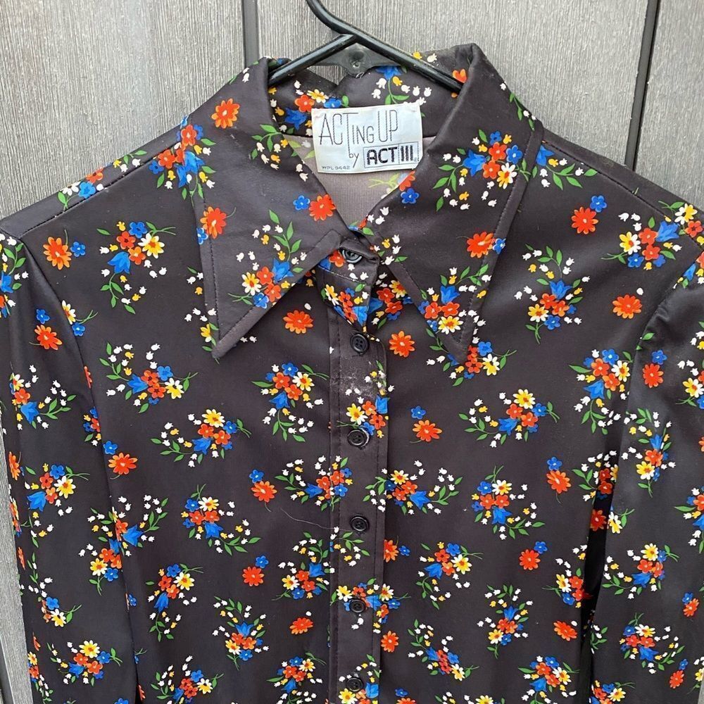 Vintage Act‎ III Polyester Floral Blouse - Picture 2 of 8